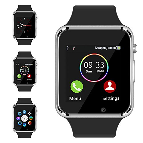 Bluetooth Smart Watch  Aeifond Touch Screen Sport Smart Wrist Watch Smartwatch Phone Fitness Tracker With Camera Pedometer SIM TF Card Slot for iPhone IOS Samsung Android for Men Women Kids
