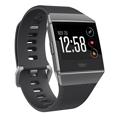 Fitbit Ionic Smartwatch Charcoal Smoke Gray One Size