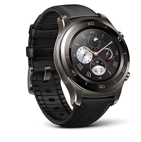 Huawei Watch 2 Classic Smartwatch  Ceramic Bezel Black Leather Strap(US Warranty)