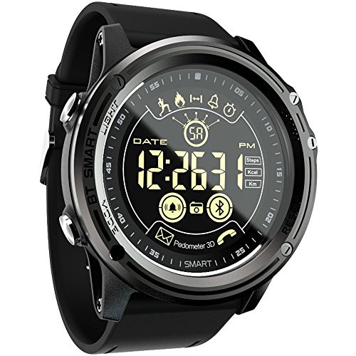 Sports Digital Smart Watch  LOKMAT Men Boys Waterproof Bluetooth Smart Wrist Watch Smartwatch with Walking CaloriesRemote Camera Call SnS SMS Reminder for iOS and Android Smartphone