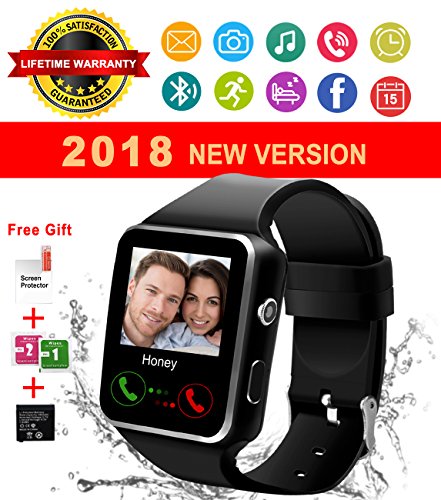 Bluetooth Smart Watch with Camera Touch Screen Smartwatch Unlocked Phone Smart Wrist Watch with Sim Card Slot Sports Watch for Android Smartphone iOS Apple Men Women Kids