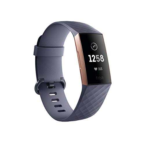 Fitbit Charge 3 Fitness Activity Tracker Rose Gold Blue Grey One Size