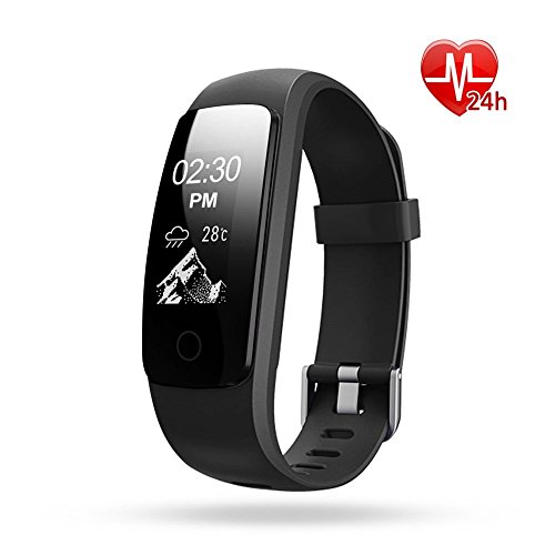 Fitness Tracker with Heart Rate Monitor  ETCBUYS H7HR Activity Tracker Wireless Bluetooth Smart Wristband Bracelet for Men and Women Fitness Watch with Extra Band for Android & iOS