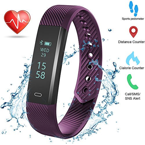 Weton Fitness Activity Tracker with Heart Rate Monitor Bluetooth 40 Waterproof Smart Bracelet Wristband Pedometer with Sleep Monitor Calorie Counter Step Tracker for Android and All Smartphones
