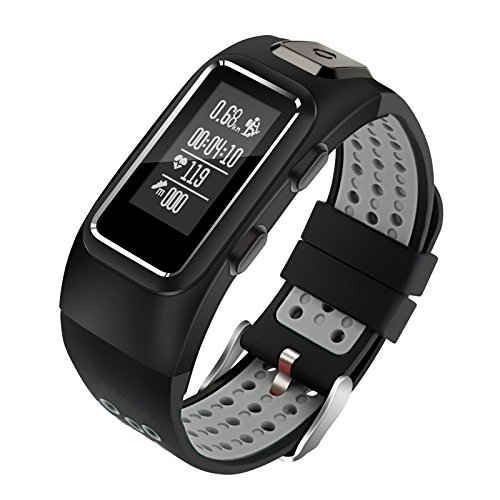 Diggro DB10 Smart Bracelet Buildin GPS Tracker 20 days Standby Time Four Sport Modes Heart Rate Monitor IP68 Waterproof Bluetooth 40 Calling Message Reminder for Android & iOS(Black+Grey)