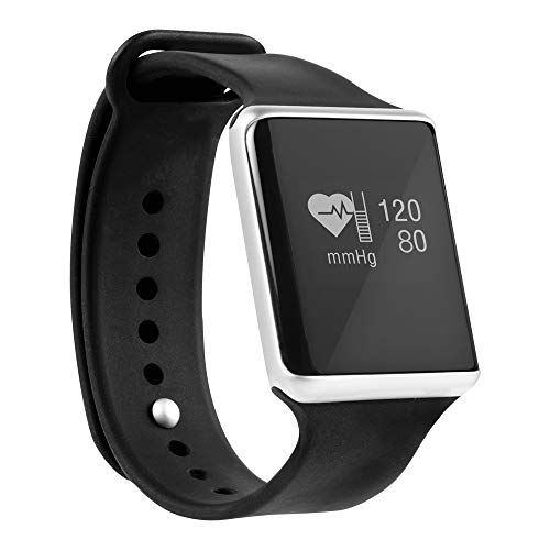 Bebinca Bluetooth Smart BraceletSmart WatchBlood Pressure and Heart Rate MonitorPedometerCalorie Counter Black