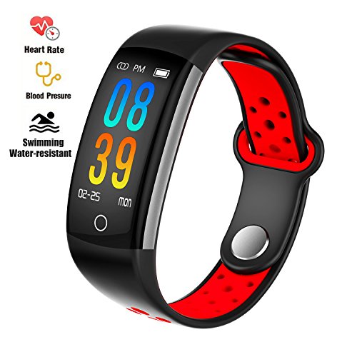 Fitness Tracker Watch Upgraded IP68 Swim Waterresistant HD Color Screen Smart Bracelet HR Blood Oxygen Pressure Calorie Sleep MonitorPedometer Activity Tracker BLE 40 for Android IOS