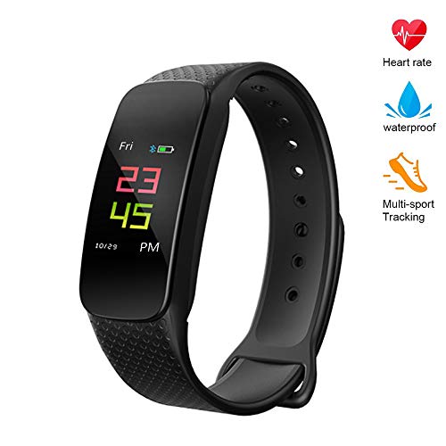 Fitness Tracker Waterproof Heart Rate Monitor Activity Tracker Bluetooth Wearable Wristband Wireless Step Counter Smart Bracelet Watch for Android and iOS Smartphones