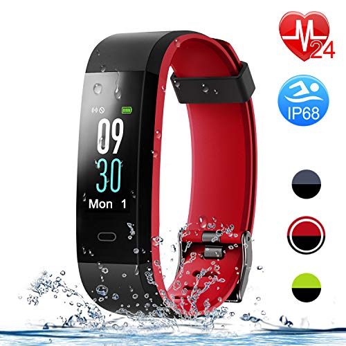Letsfit Fitness Tracker with Heart Rate Monitor Color Screen Smart Watch with Sleep Monitor Step Counter Calorie Counter IP68 Waterproof Pedometer Watch for Kids Women Men
