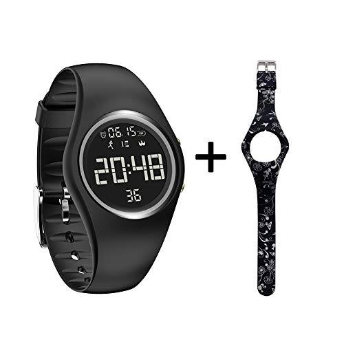 mijiaowatch Fitness Tracker Smart Watch NonBluetooth Pedometer Smart Bracelet with Timer Step Calories Counter Date Vibration Alarm for Sport Walking Kids Women Men