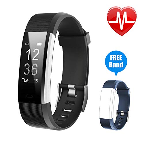 Letsfit Fitness Tracker HR Activity Tracker Watch with Heart Rate Monitor IP67 Water Resistant Smart Bracelet with Calorie Counter Pedometer Watch for Android and iOS