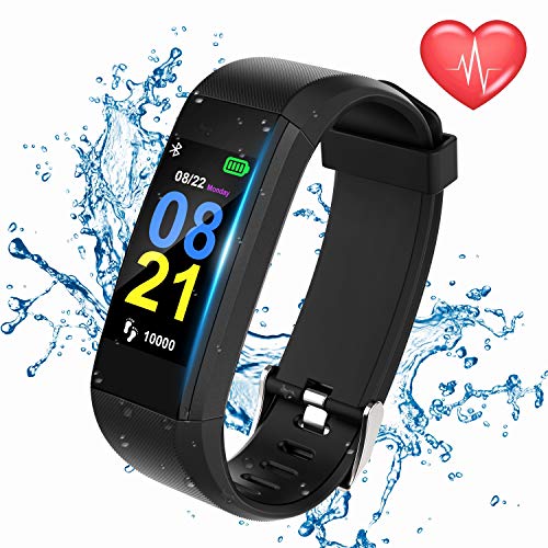 Swimmaxt Fitness Tracker Watch Smart Fitness Band with Heart Rate Monitor Waterproof Activity Tracker Watch with Step Counter Calorie Counter Pedometer Watch for Kids Women and Men