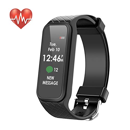 Fitness Tracker Waterproof Smart Fitness Band with Step Counter Calorie Counter Heart Rate Monitor Activity Tracker Watchr for Men Women ‎Kids(Black)
