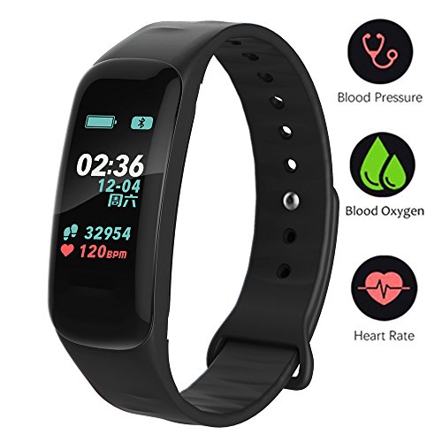 Fitness TrackerColor Screen Activity Tracker Watch with Blood Pressure Blood Oxygen IP67 Waterproof Smart Band with Heart Rate Sleep Monitor Calorie Counter Pedometer for Men Women and Kids