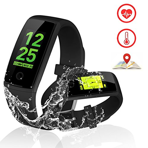 Kirlor Fitness Tracker V10 New Version Colorful Screen Smart Bracelet with Heart Rate Blood Pressure MonitorSmart Watch Pedometer Activity Tracker Bluetooth for Android & iOS