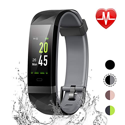 LETSCOM Fitness Tracker Color Screen IP68 Waterproof Activity Tracker with Heart Rate Monitor Sleep Monitor Step Counter Calorie Counter Smart Pedometer Watch for Men Women Kids