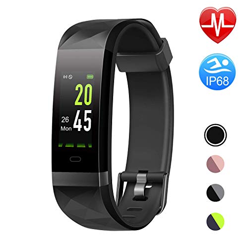 Letsfit Fitness Tracker Color Screen HR Heart Rate Monitor Watch IP68 Waterproof Activity Tracker Step Counter Bluetooth Sleep Monitor 14 Sport Modes Pedometer Watch for Men Women Kids