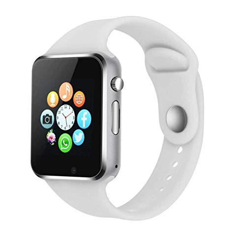 Smart Watch Bluetooth Fitness Tracker Qidoou Android iOS Compatible Smartwatch of SIM SD Card Slot Waterproof Pedometer Sleep Calorie Monitor Call Message Music Clock for Men Women Kids