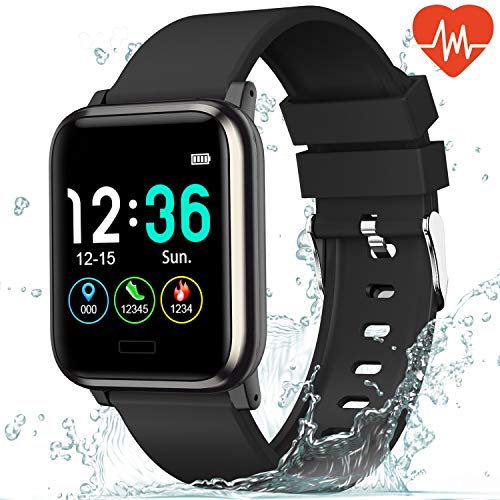 L8star Fitness Tracker Heart Rate Monitor13'' Large Color Screen IP67 Waterproof Activity Tracker with 6 Sports ModeSleep MonitorPedometer Smart Wrist Band for Women Men Android iOS