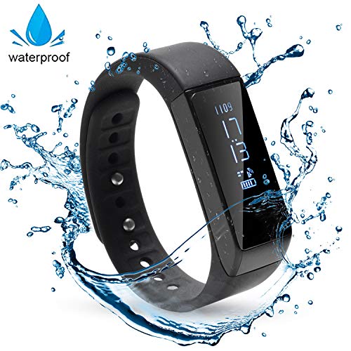 HK Bluetooth Waterproof Fitness Watch for Women with Sleep Tracker Smart Wrist Heart Rate Sleep Monitor Activity Band Calorie Step Counter for iPhone Android w Touch Screen