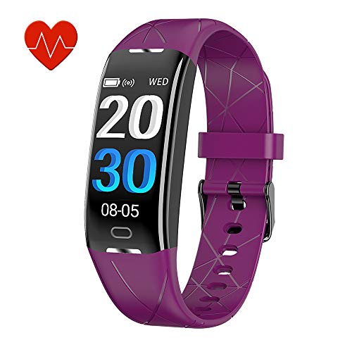 KEEPONFIT Fitness Tracker Activity Tracker Watch with Heart Rate Monitor IP68 Waterproof Pedometer Watch Smart Fitness Band with Step Counter for Kids Women and Men