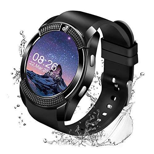 Maoday Smart WatchBluetooth Smartwatch Touch Screen Wrist Watch with Camera SIM Card SlotWaterproof Smart Watch Sports Fitness Tracker Android Phone Watch Compatible with Android Phones Samsung