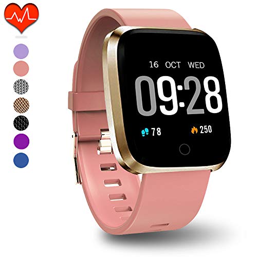 PUBU Fitness Tracker Activity Tracker Watch with Heart Rate Monitor IP67 Waterproof Fit Watch with Calorie Counter Smart Fitness Band with Sleep Monitor Pedometer Watch