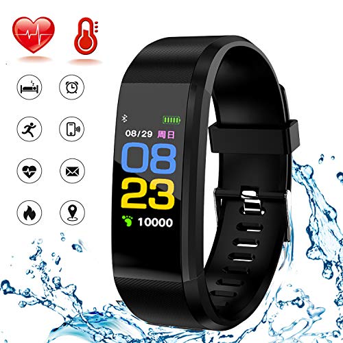 HK Fitness Tracker HRActivity Tracker Smart Watch Waterproof Smart Bracelet Wristband with Heart Rate Blood Pressure Sleep Monitor GPS Step Calorie Counter Pedometer for Kids Women Men