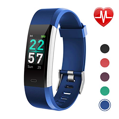 LETSCOM Fitness Tracker Color Screen Activity Tracker with Heart Rate Monitor Sleep Monitor Step Counter Calorie Counter IP68 Waterproof Smart Pedometer Watch for Men Women Kids