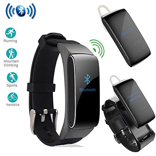 luckyruby 2 in 1 DF22 Bluetooth Headset Smart Bracelet Handsfree Smart Watch Fitness Headset Earphone for Android