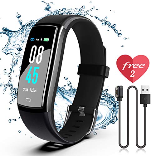 SIKADEER Fitness Tracker HR Activity Tracker Watch with Heart Rate Monitor IP68 Waterproof Health Tracker with Step Counter Calorie Counter GPS Watch for Kids Women and Men