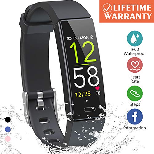 Kberho Fitness Tracker HRActivity Tracker Watch with Heart Rate Monitor Sleep Monitor Smart Fitness Band with Step Counter Calorie Counter Watch Waterproof Pedometer Watch for Kid Women and Men