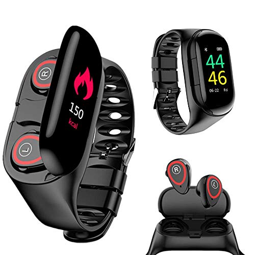 Wireless Bluetooth Earbuds Smartwatch Bracelet 2 in 1 Fitness Tracker Band Smart Bracelet