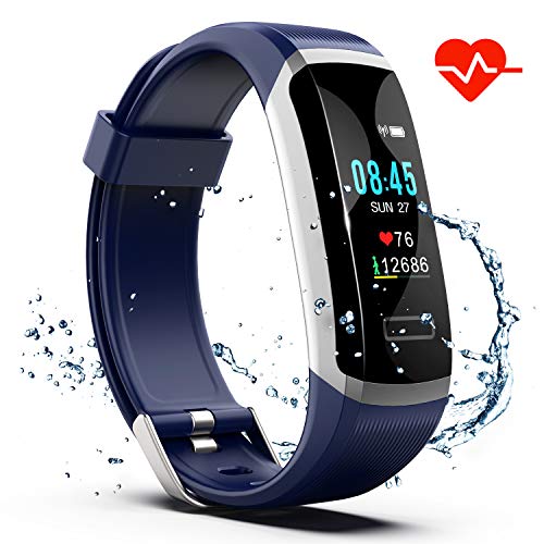 Akuti Fitness Tracker HR Fitness Watch with Heart Rate Monitor Activity ...