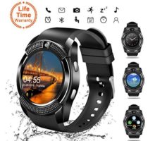 Smart Watch Bluetooth Smartwatch Touch Screen Wrist Watch with Camera SIM Card SlotWaterproof Smart Watch Sports Fitness Tracker Android Phone Watch Compatible with Android Phones Samsung